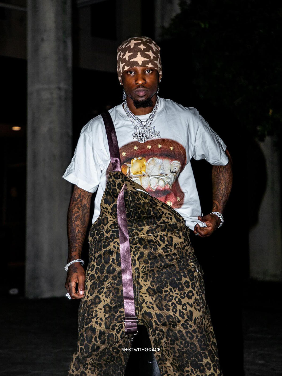 Leopard Print Street Style Workwear Overalls - 2020
